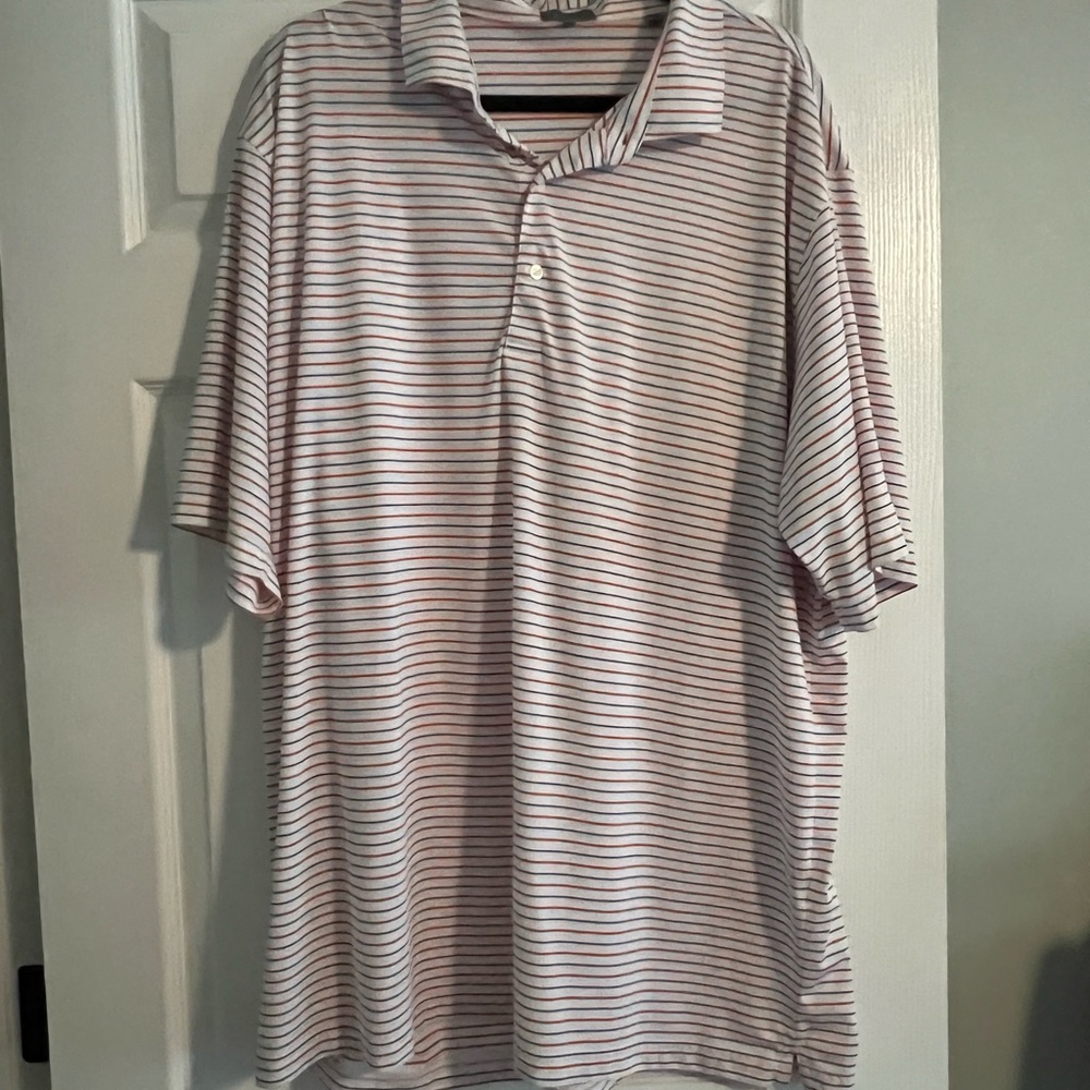 Men’s Fennec Striped Polo Shirt, 3XL